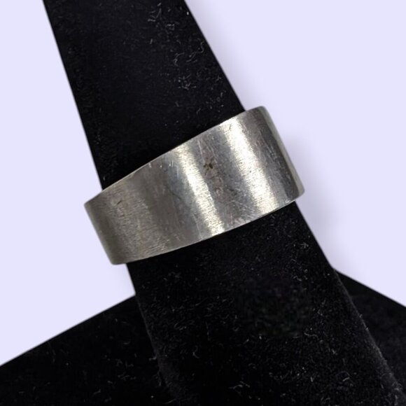 (2/$20) V. Silver Tone Band Ring - Picture 3 of 6